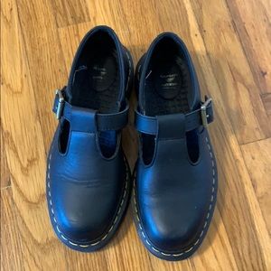Dr Martens Polly no slip black leather shoe